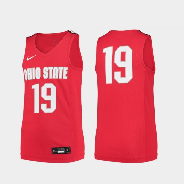 Ohio State Buckeyes Youth #19 Scarlet College Basketball Jersey 2404GJYC0